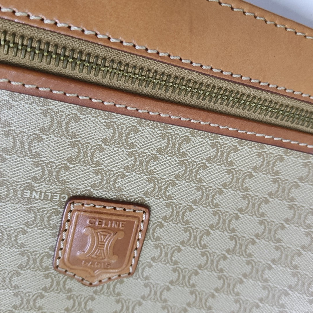 MACADAM CLUTCHES Coated Canvas Brown