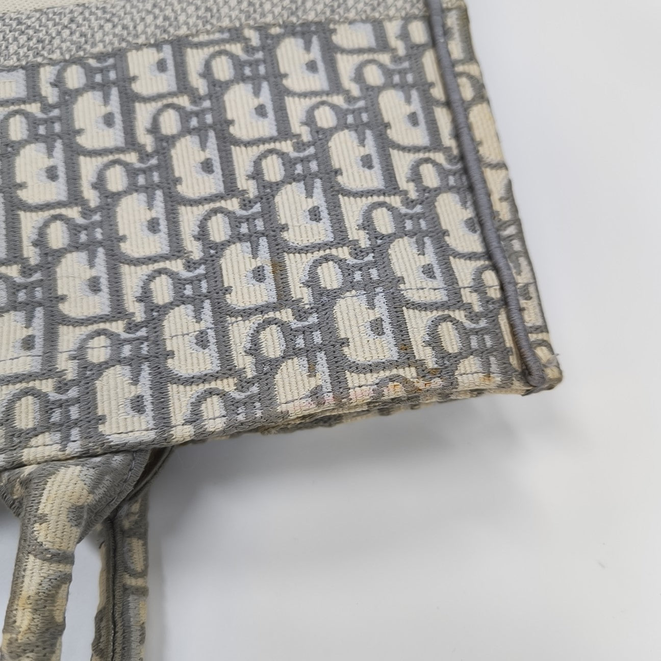 Book Tote Large Oblique Canvas Gray