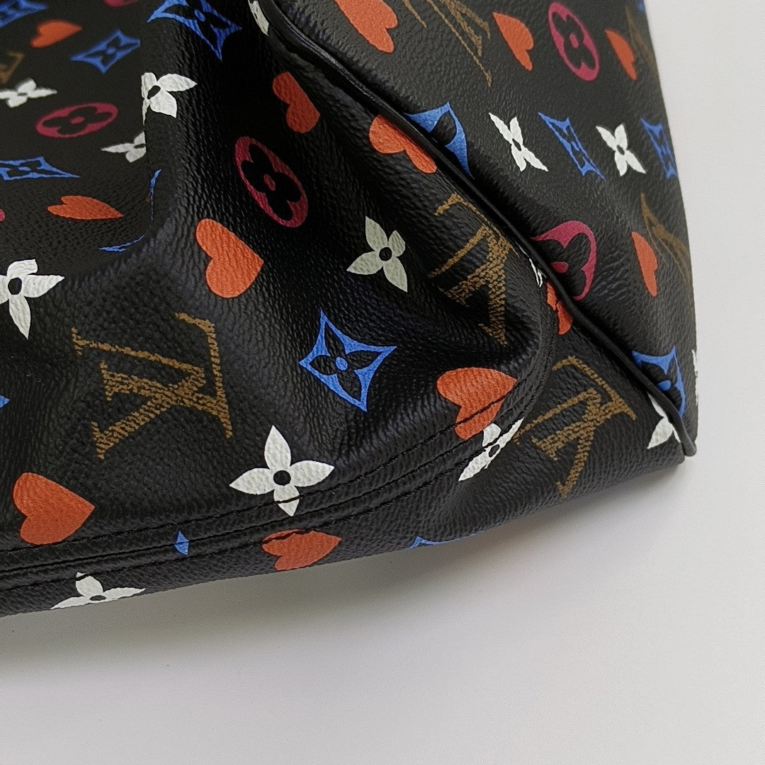 NEVERFULL MM Monogram Coated Canvas Black