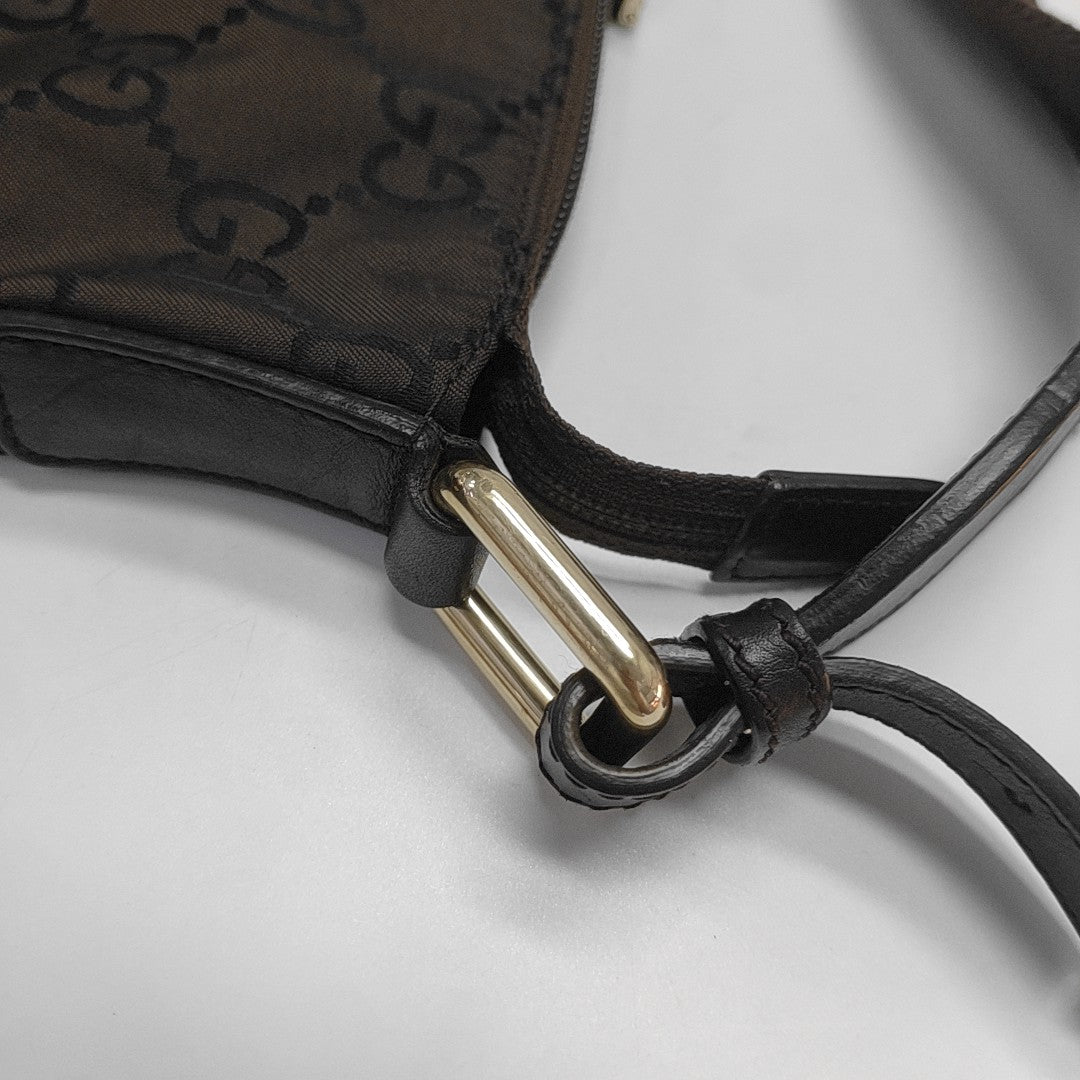 Monogram Canvas Shoulder Bag Brown