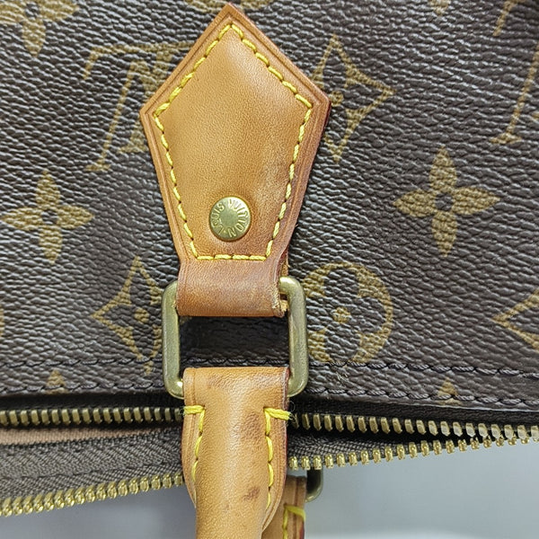 SPEEDY 30 Monogram Coated Canvas Brown