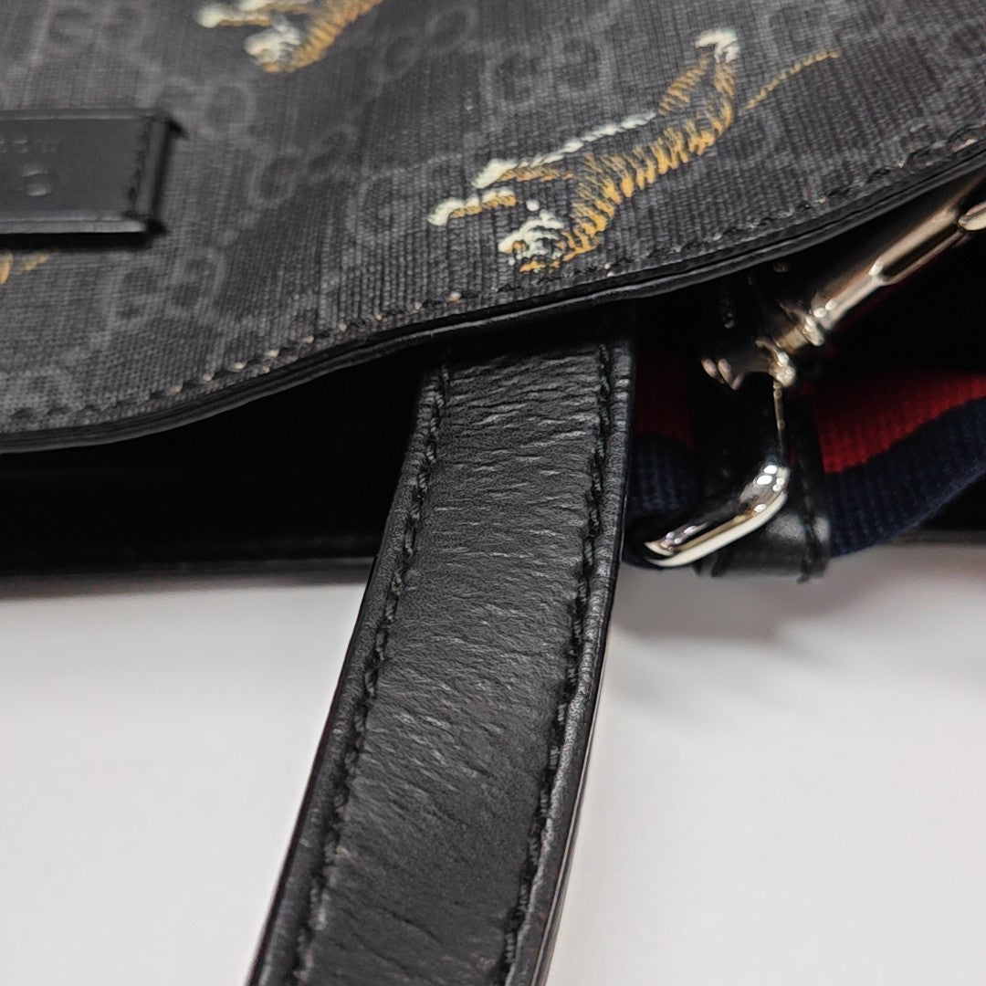 GG Supreme Monogram Coated Canvas Black