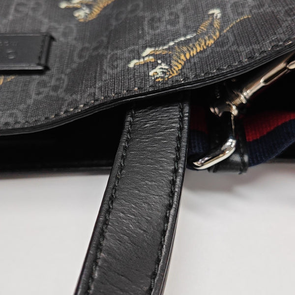 GG Supreme Monogram Coated Canvas Black