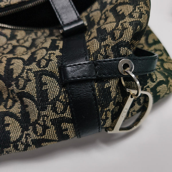 Oblique Canvas Top Handle Bag Gray