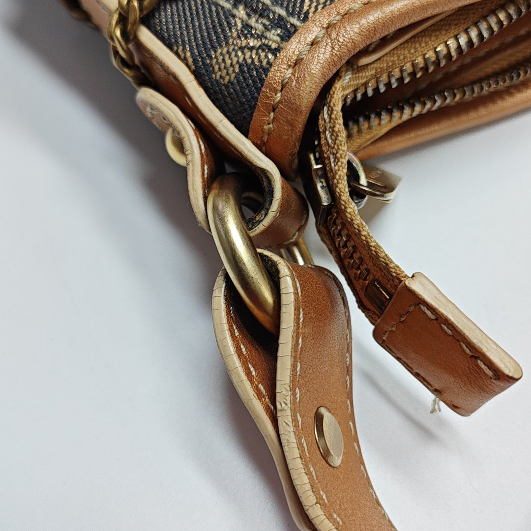 Canvas Top Handle Bag Blue