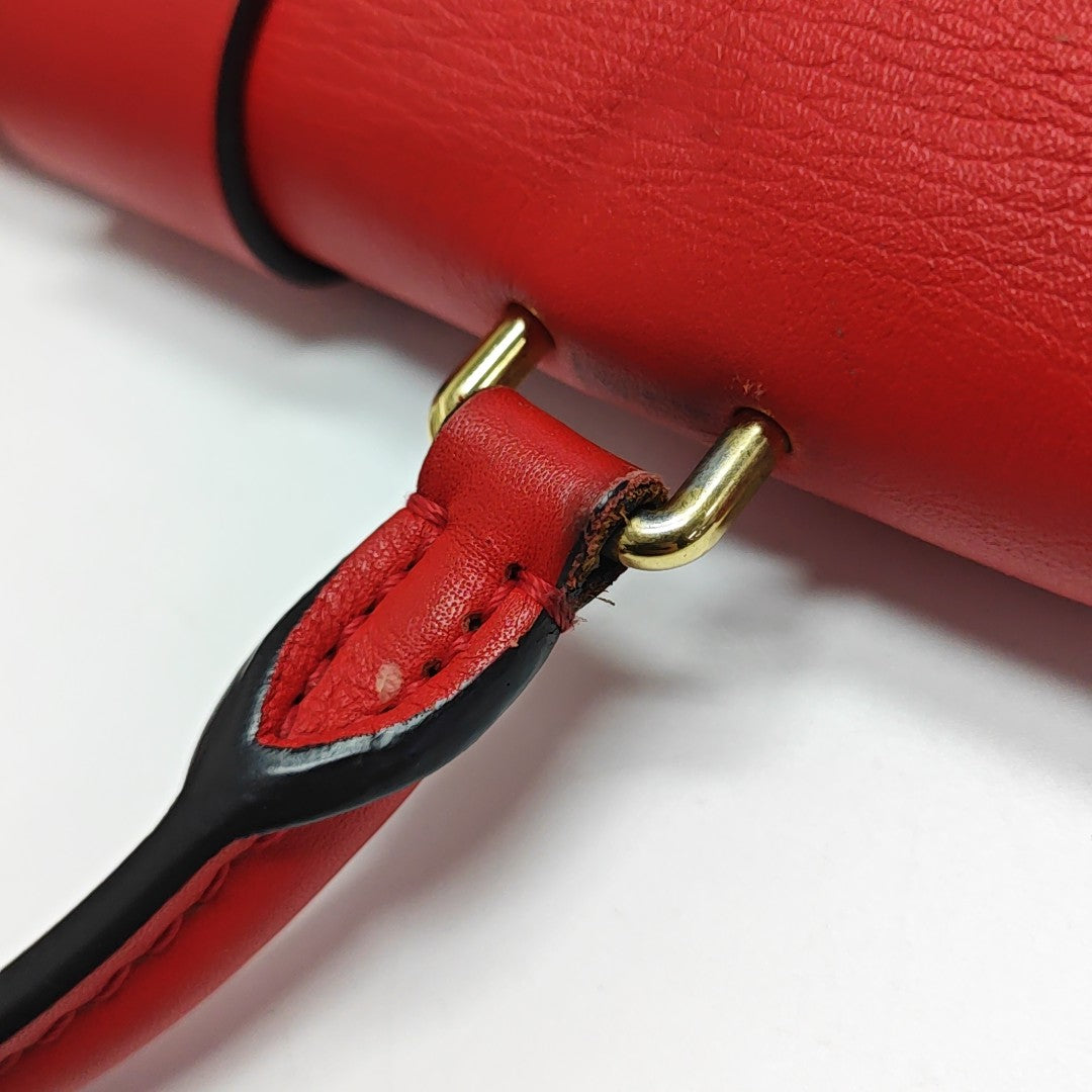 LOCKY BB Monogram Coated Canvas Red