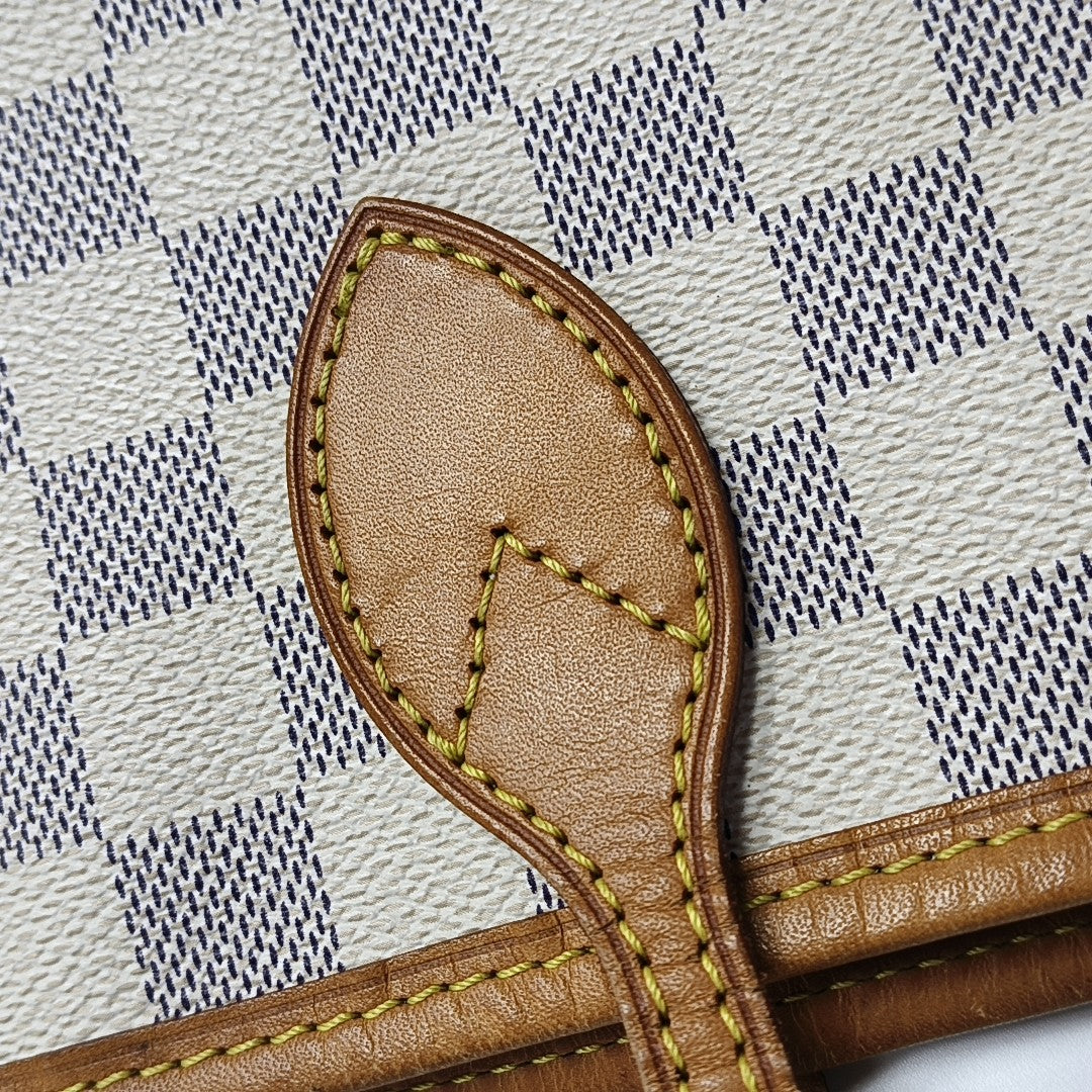 NEVERFULL MM Damier Azur Coated Canvas White