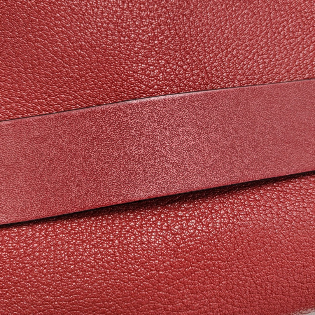 Calfskin Shoulder Bag Red