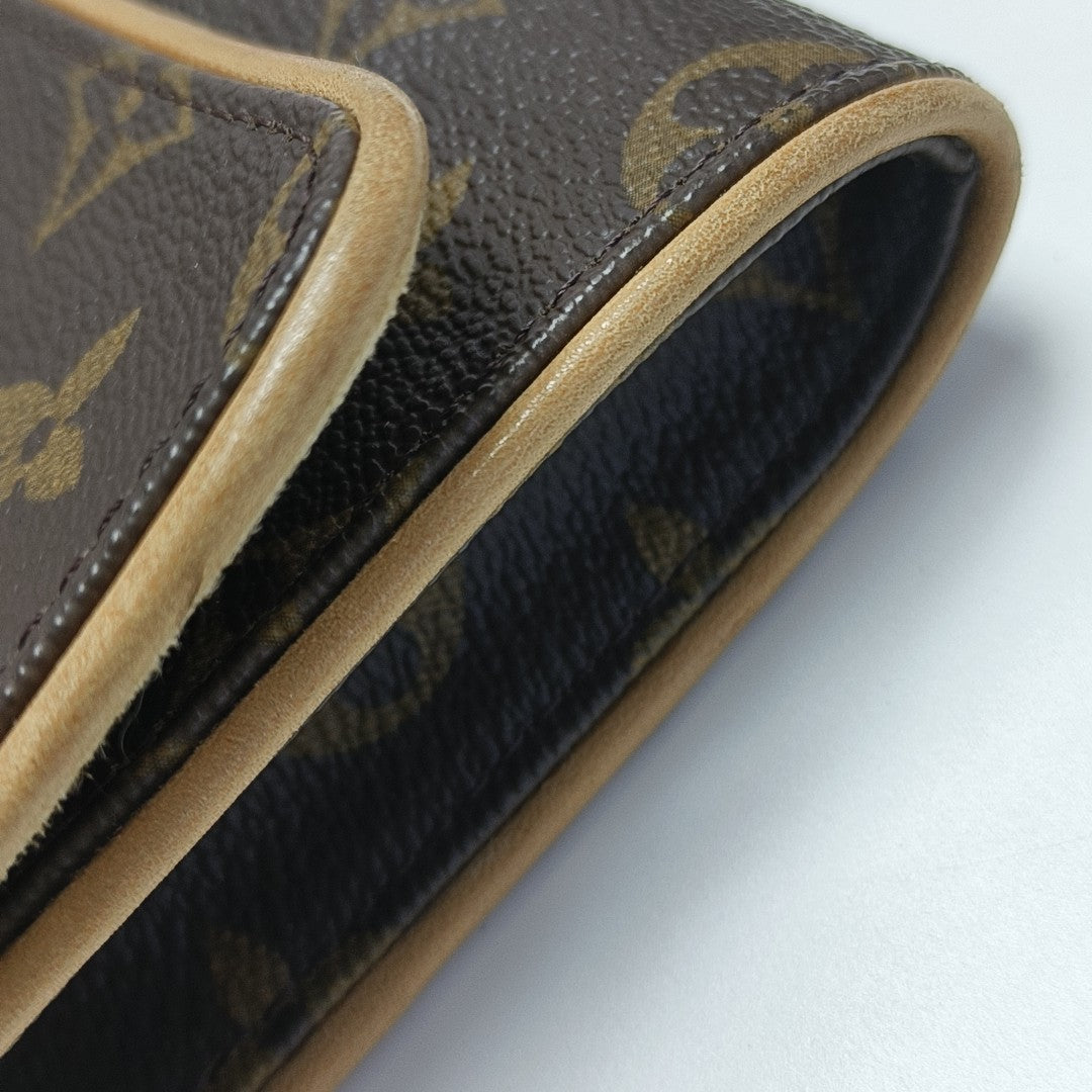 TWIN GM Monogram Coated Canvas Brown