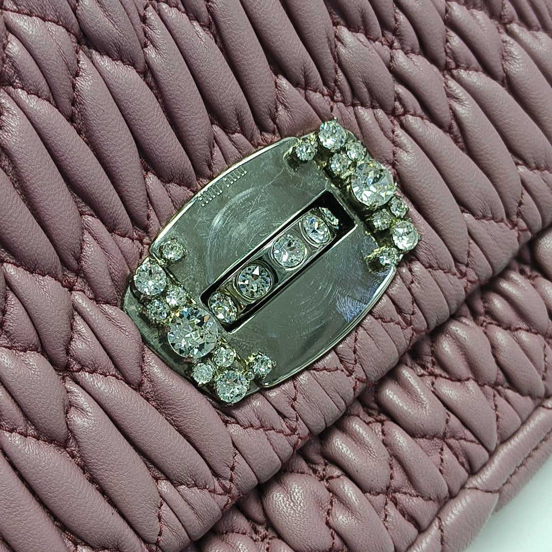 Crystal Quilted Lambskin Pink