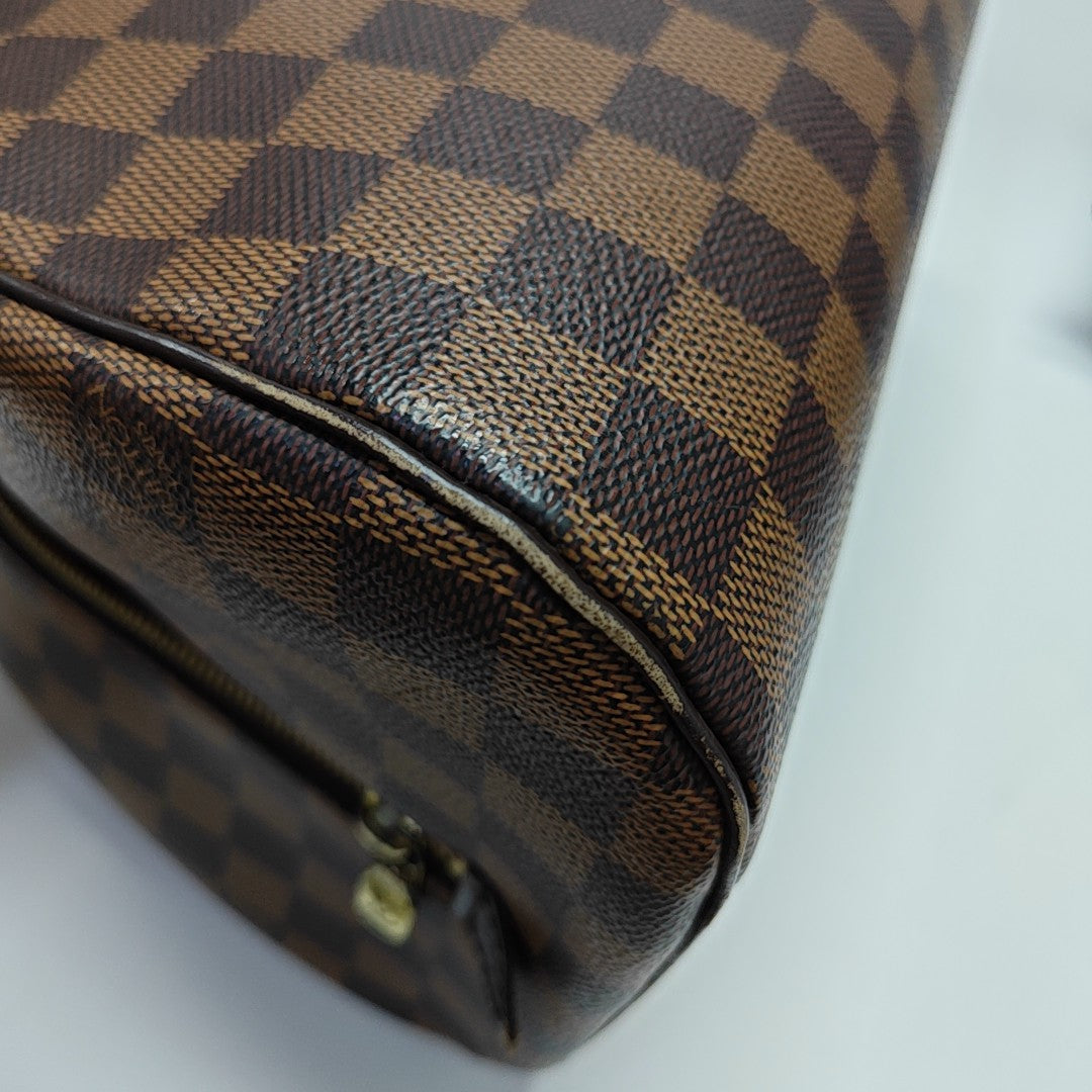 RIBERA MM Damier Ebene Coated Canvas Brown