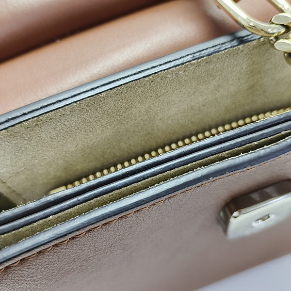 Faye Small Calfskin Brown