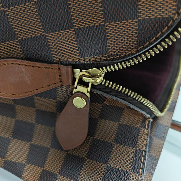 ASCOT Damier Ebene Coated Canvas Brown