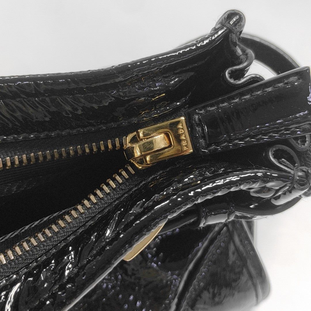 Bonnie Medium Patent Leather Black