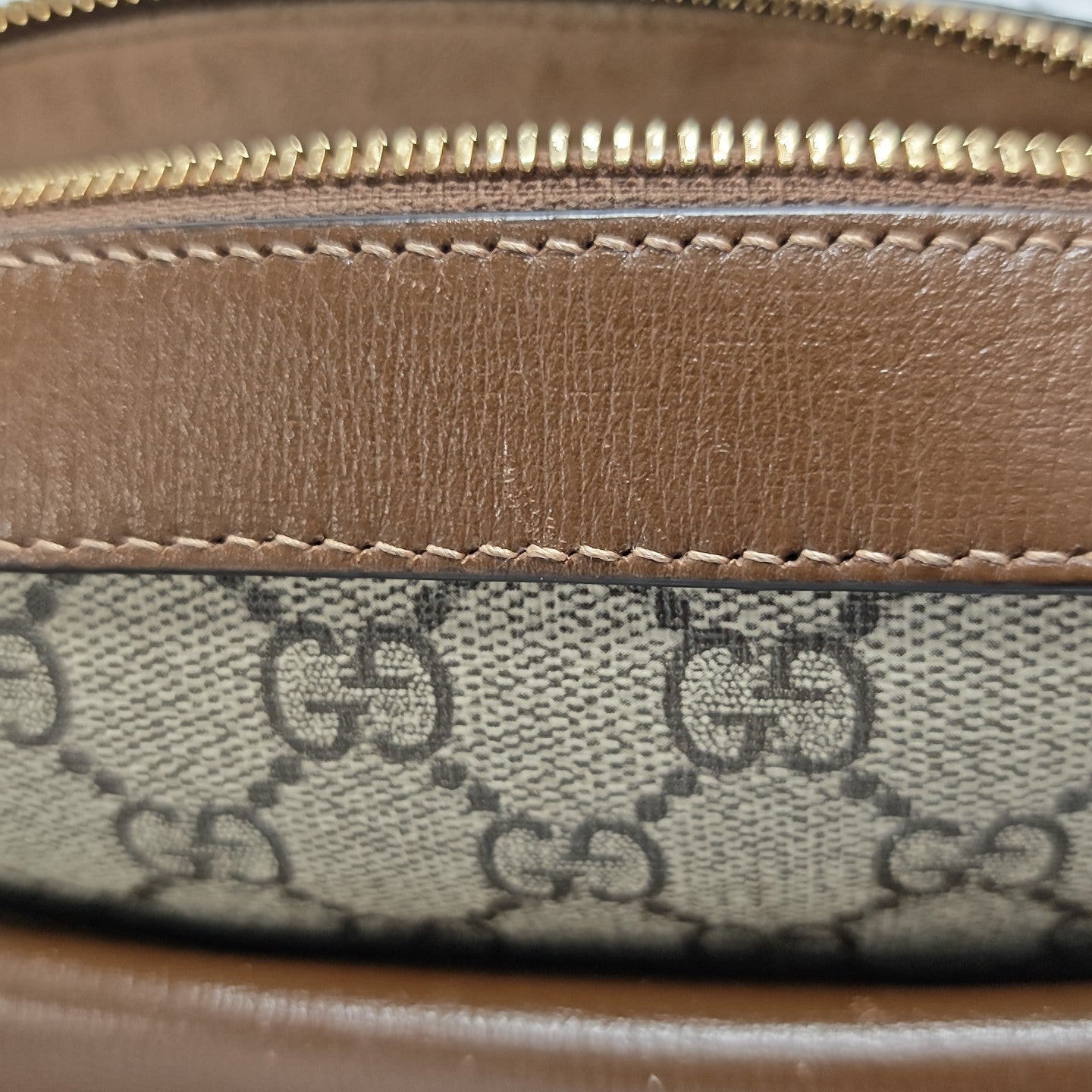 Horsebit 1955 Small Coated Canvas Beige