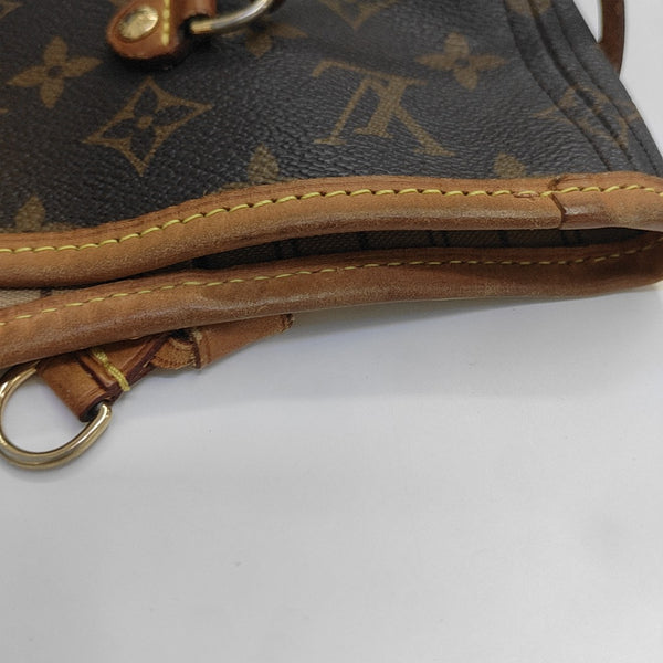 NEVERFULL MM Monogram Coated Canvas Brown