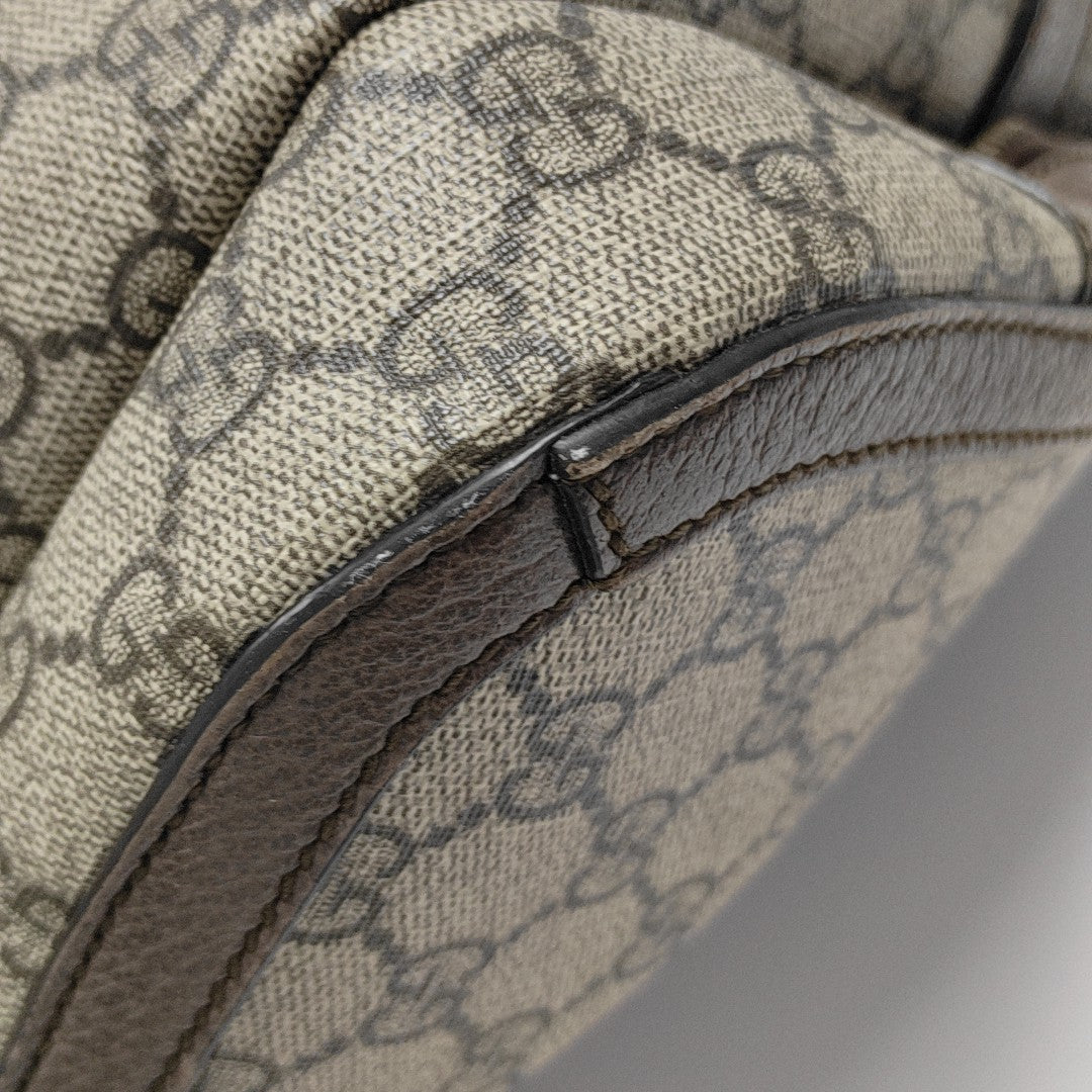 Ophidia Medium Monogram Coated Canvas Beige