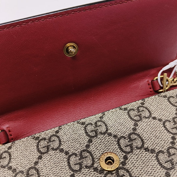 GG Supreme Mini Monogram Coated Canvas Beige