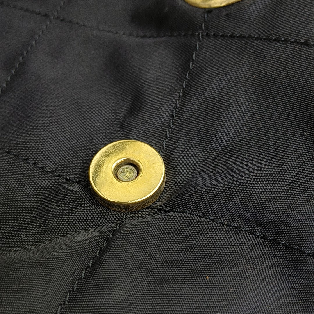 Nylon Quilted Nylon Black