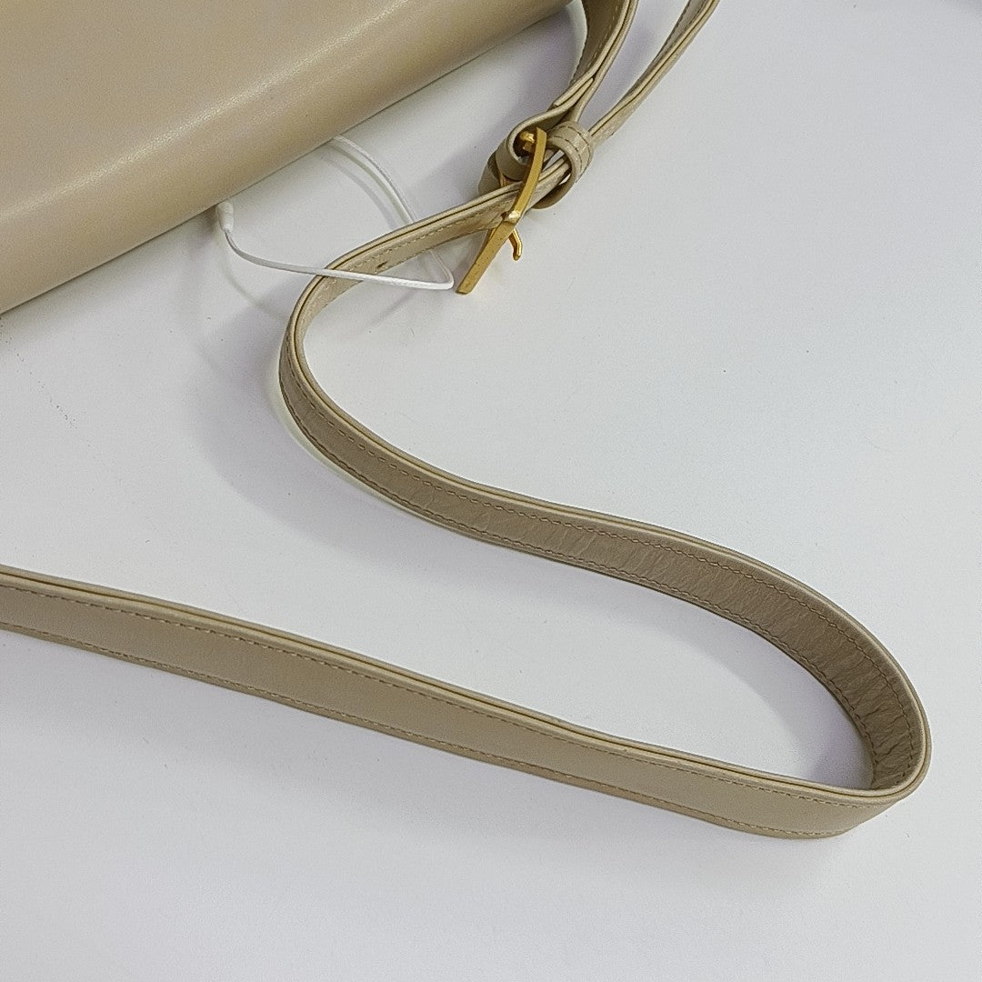 Calfskin Top Handle Bag Beige