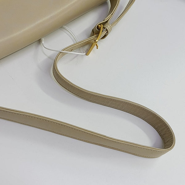 Calfskin Top Handle Bag Beige
