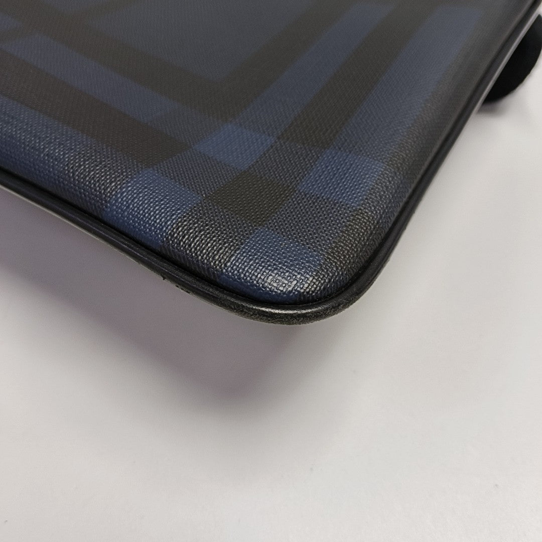 London Coated Canvas Blue