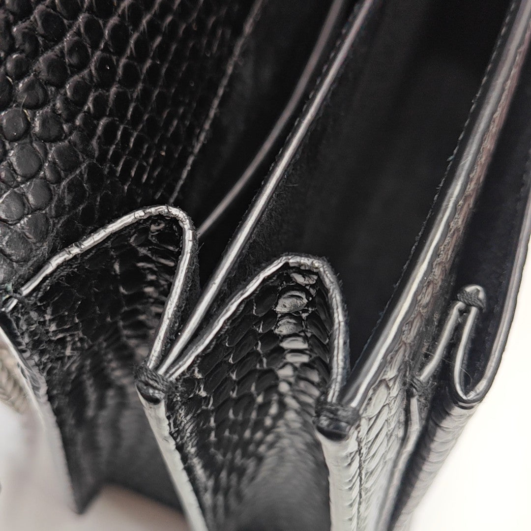 SUNSET Large Calfskin Black
