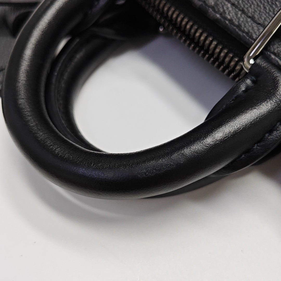 KEEPALL 25 Monogram Coated Canvas Black
