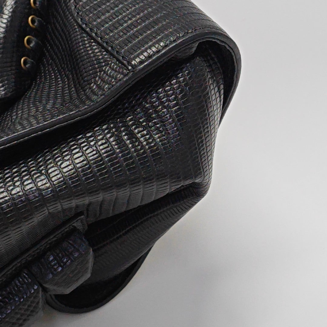 Calfskin Shoulder Bag Black