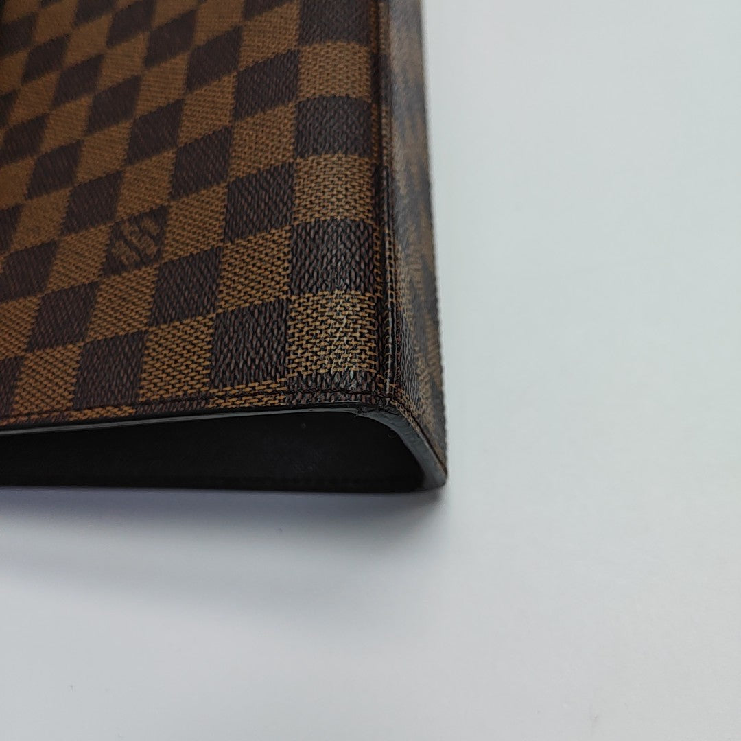 Coated Canvas Top Handle Bag Brown
