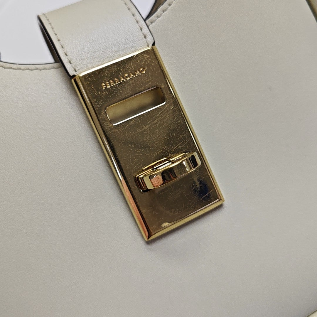 Calfskin Shoulder Bag Beige