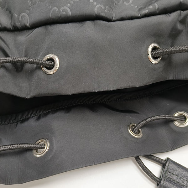 Monogram Nylon Backpack Medium Black