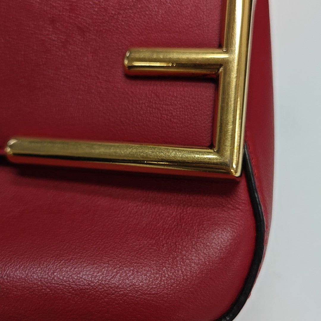 Coated Canvas Shoulder Bag Brown