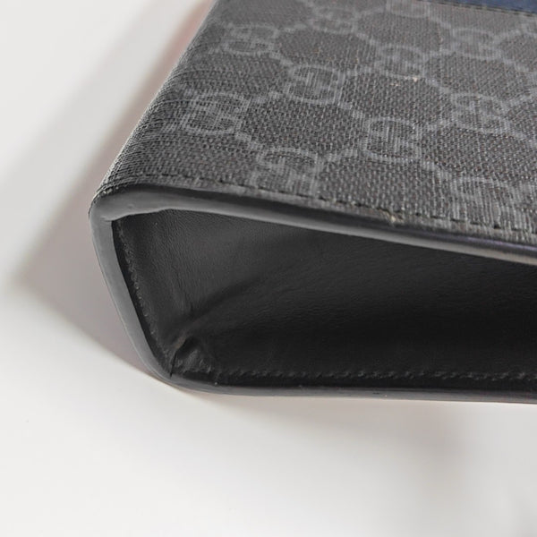 GG Supreme Monogram Coated Canvas Gray