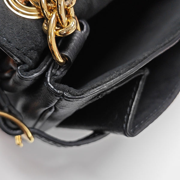 Anytime Flap Monogram Calfskin Black