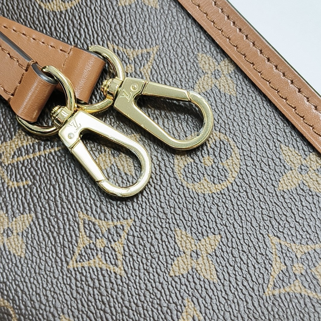 DAUPHINE EAST WEST Mini Monogram Coated Canvas Brown