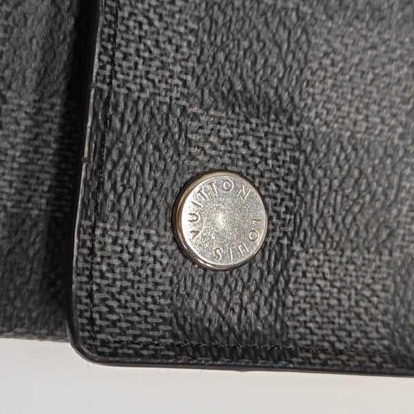 ALPHA Damier Graphite Coated Canvas Gray Wallet