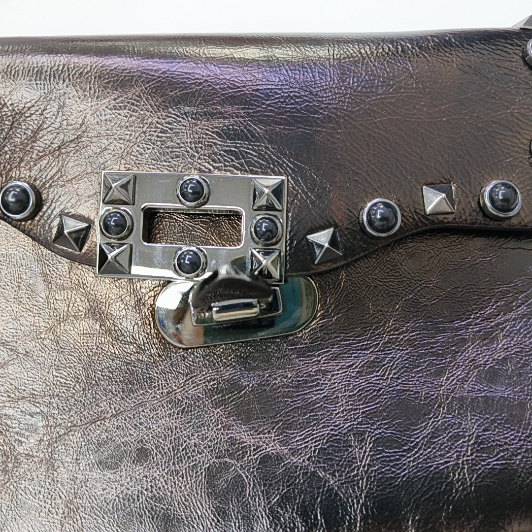 Calfskin Shoulder Bag Brown