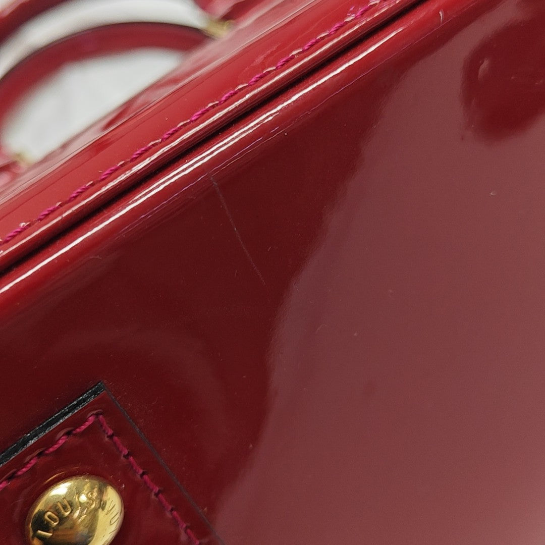 ALMA BB Monogram Patent Leather Red