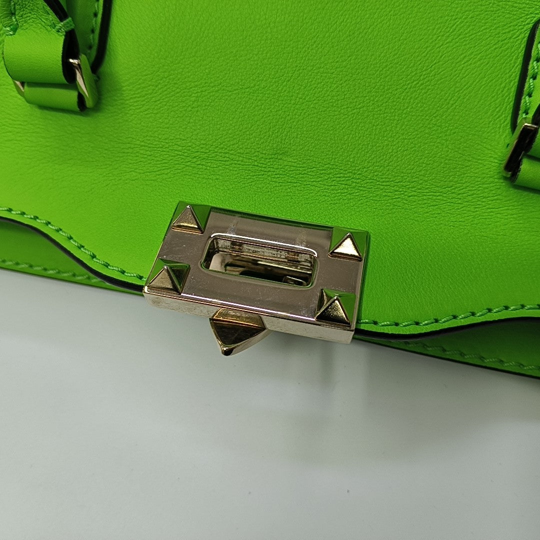 Rockstud Small Calfskin Green