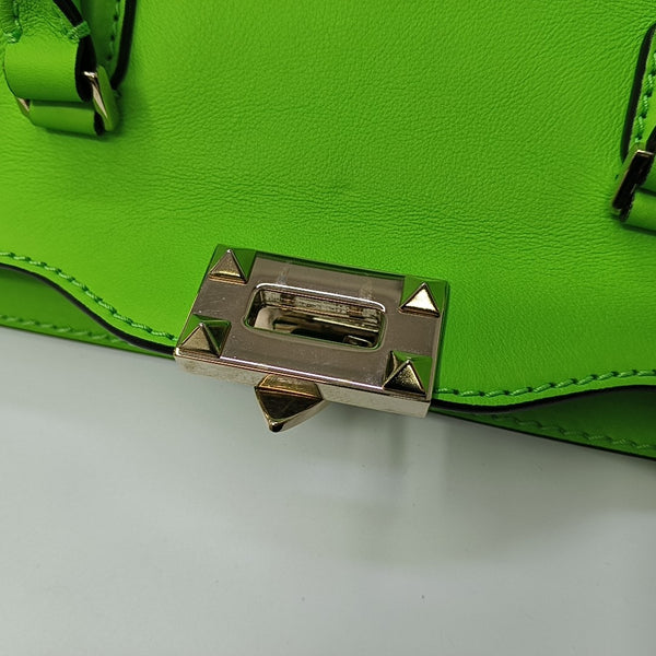 Rockstud Small Calfskin Green