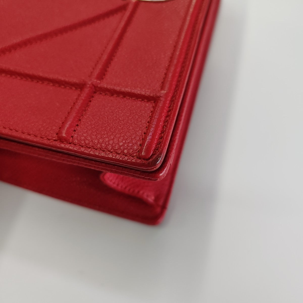 Diorama Small Cannage Calfskin Red