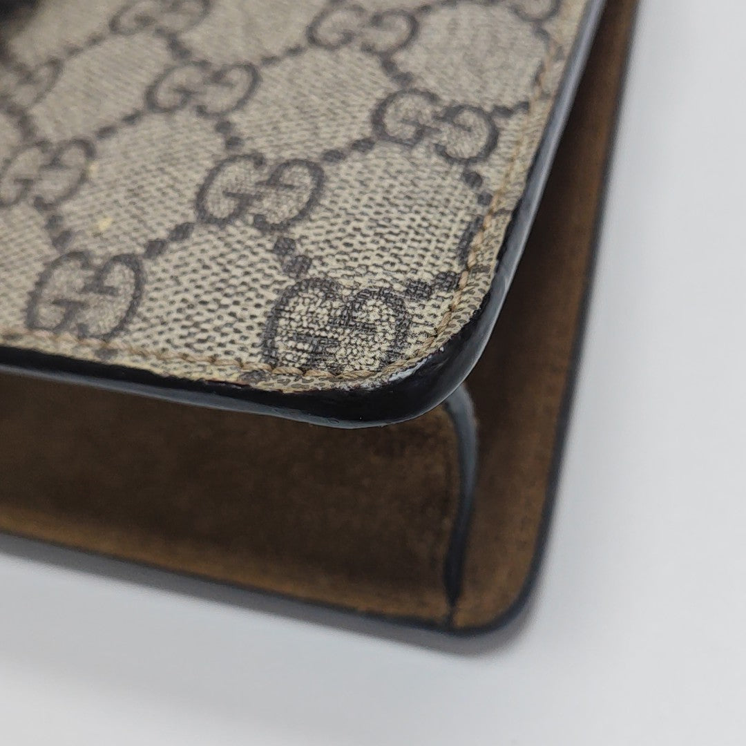 Dionysus Mini Monogram Coated Canvas Beige