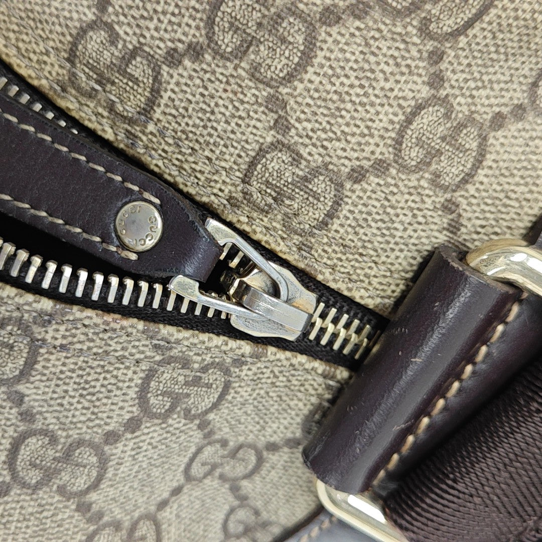 GG Supreme Monogram Coated Canvas Brown