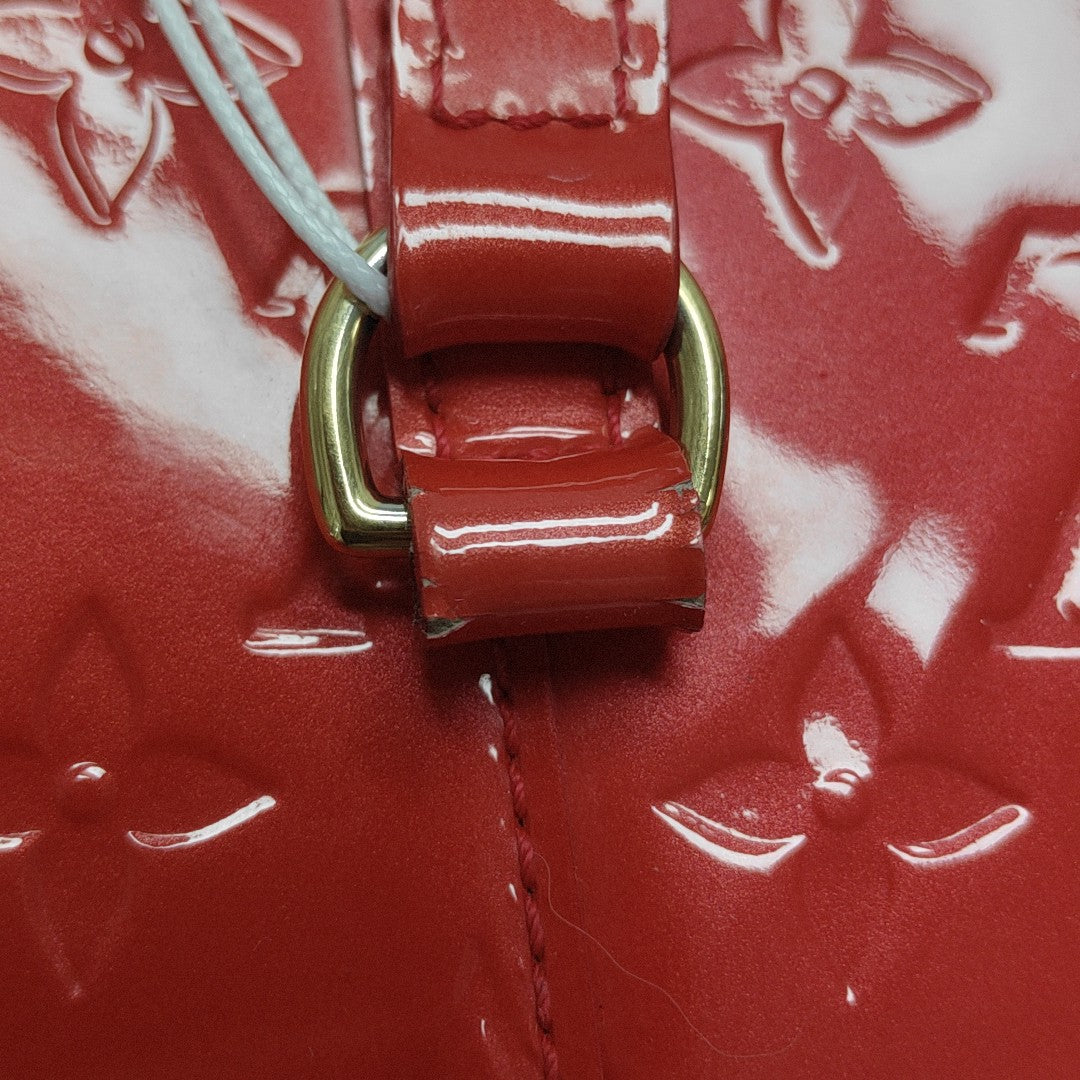 Monogram Patent Leather Tote Bag Red