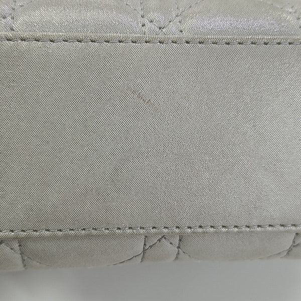 Lady Dior Mini Cannage Lambskin Silver