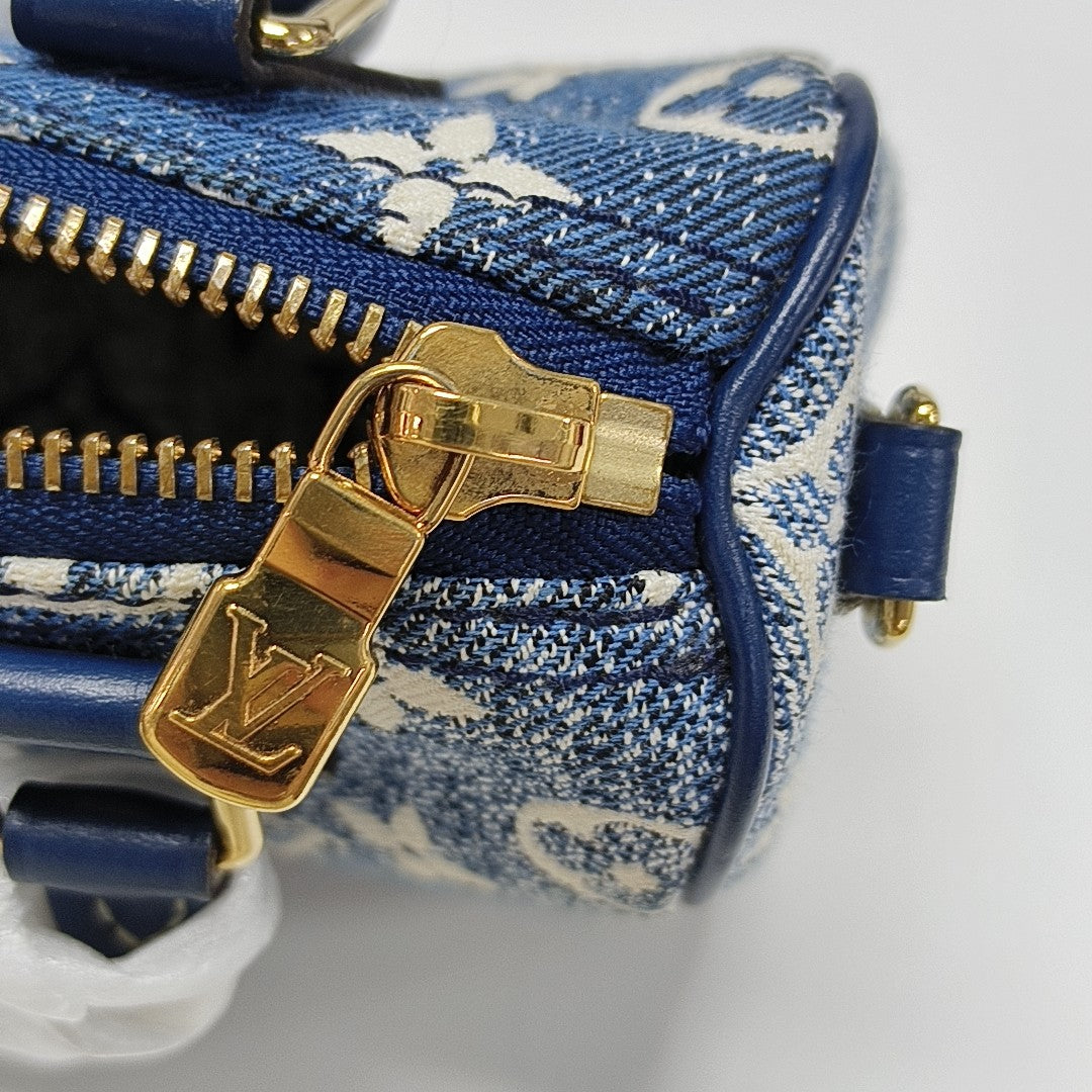 SPEEDY Nano Monogram Denim Blue