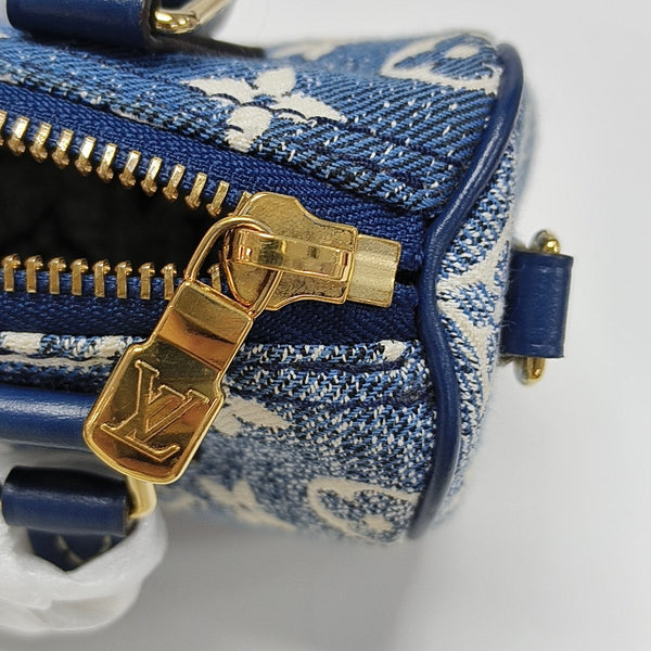 SPEEDY Nano Monogram Denim Blue