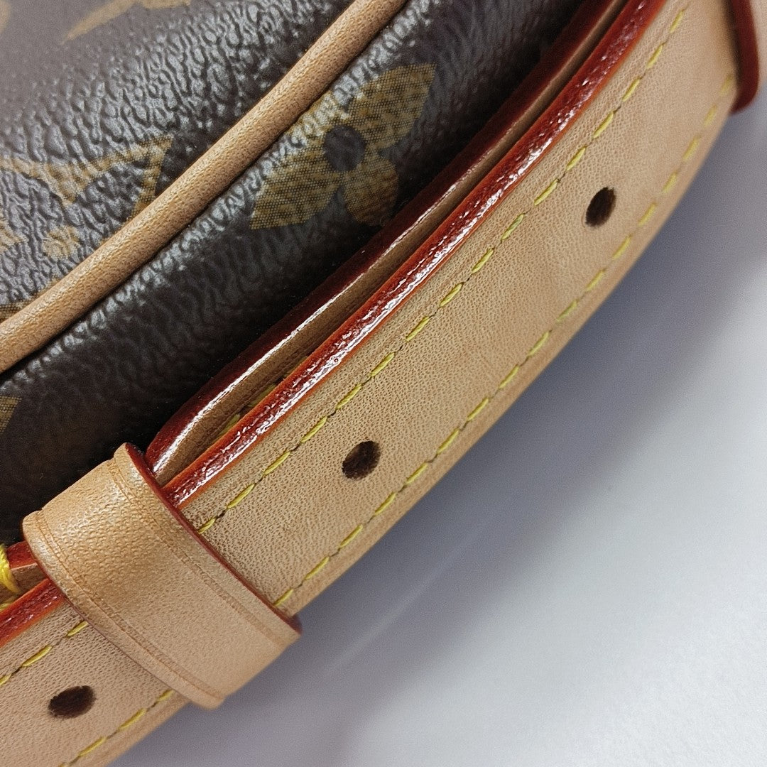 CROISSANT Monogram Coated Canvas Brown