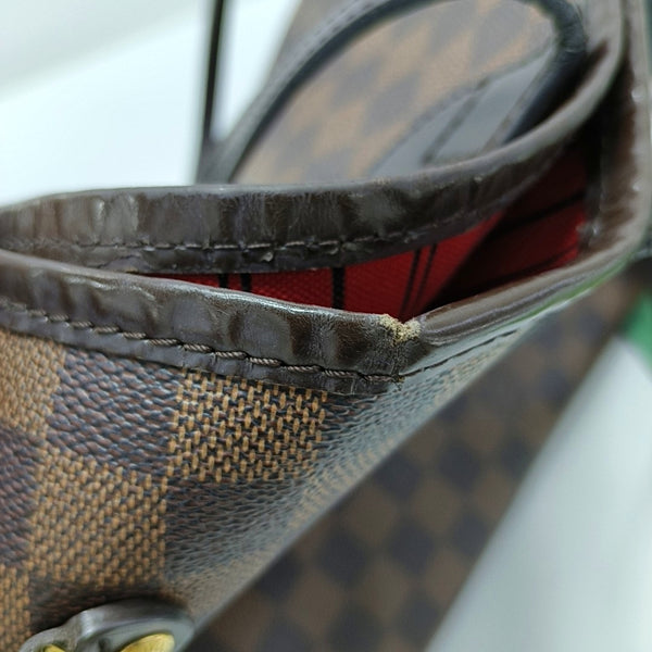Authenticated pre-owned  NEVERFULL MM Damier Ebene Coated Canvas Brown - Tote Bag at Looply